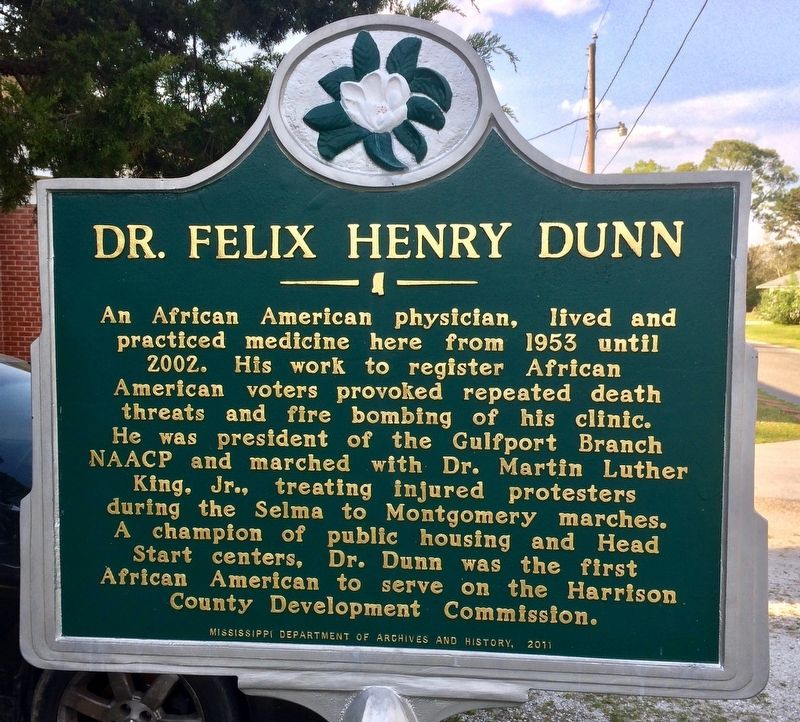 Dr. Felix Henry Dunn Historical Marker